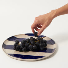 Load image into Gallery viewer, Cabana Stripe Platter Blue