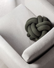 Load image into Gallery viewer, Forest Green Knot Cushion