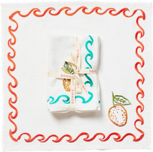 Load image into Gallery viewer, Mixed Surf Embroidered Linen Napkins - Set of 6