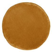 Load image into Gallery viewer, Butterscotch Velvet Penny Round Cushion
