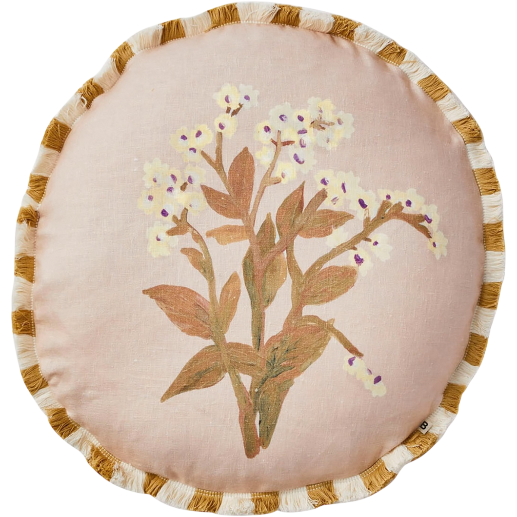 Forget Me Not Caramel Round 50cm Cushion