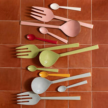 Load image into Gallery viewer, Powder Blue Enamel Salad Servers
