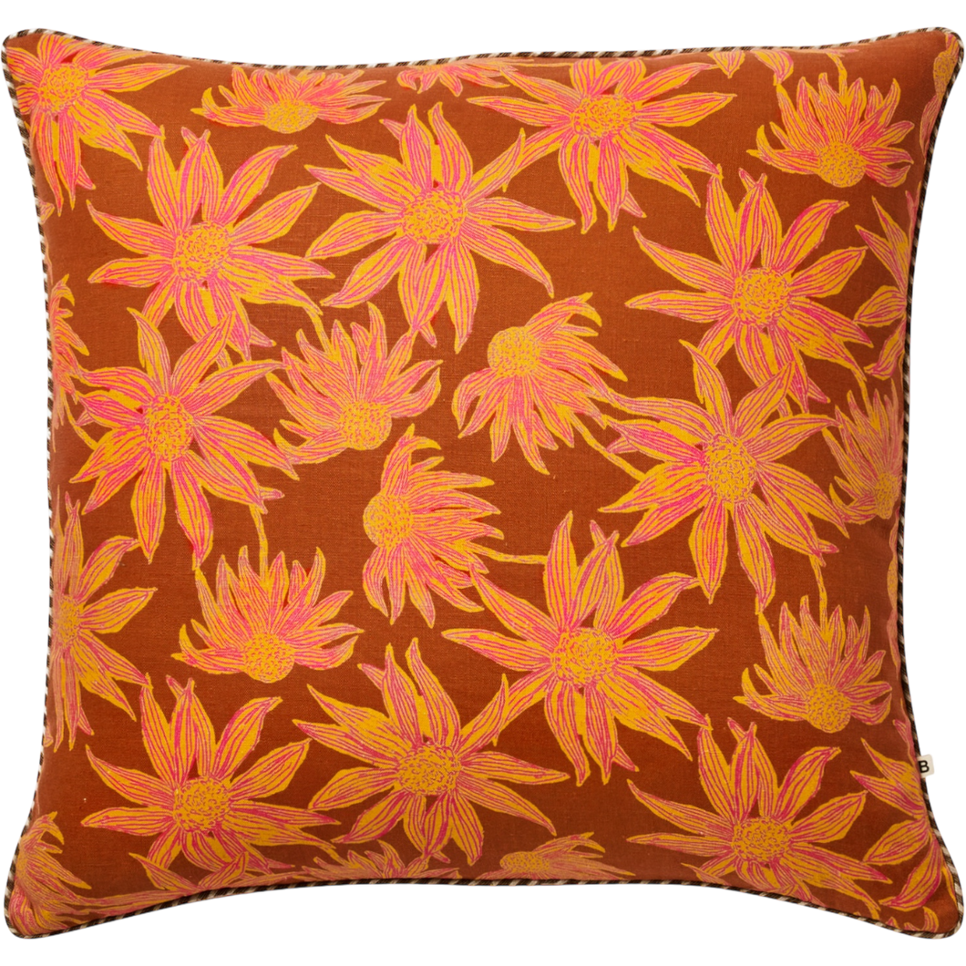 Flannel Flower Tan 60cm Cushion