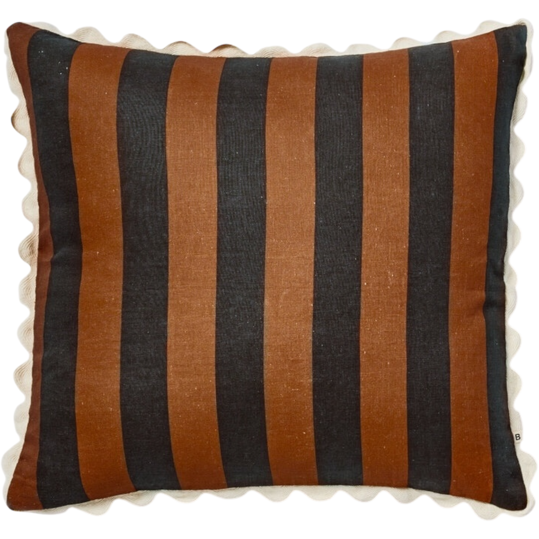 Bold Stripe Hazelnut 60cm Cushion