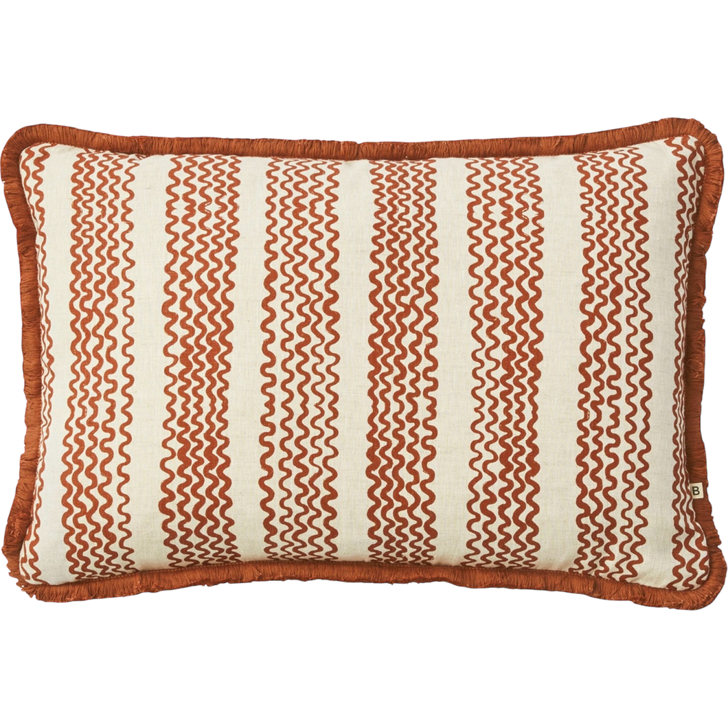 Mini Wave Cocoa 60 x 40cm Cushion