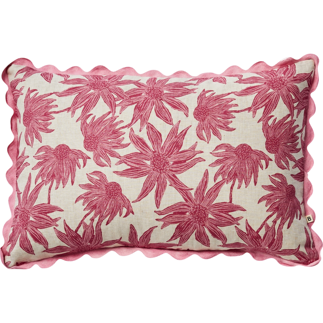 Flannel Flower Pink 60 x 40cm Cushion