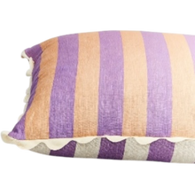 Load image into Gallery viewer, Bold Stripe Lilac Peach 60cm Cushion
