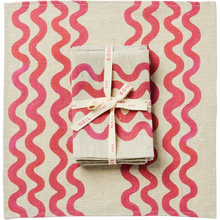 Load image into Gallery viewer, Double Waves Pink Napkins (set of 4)
