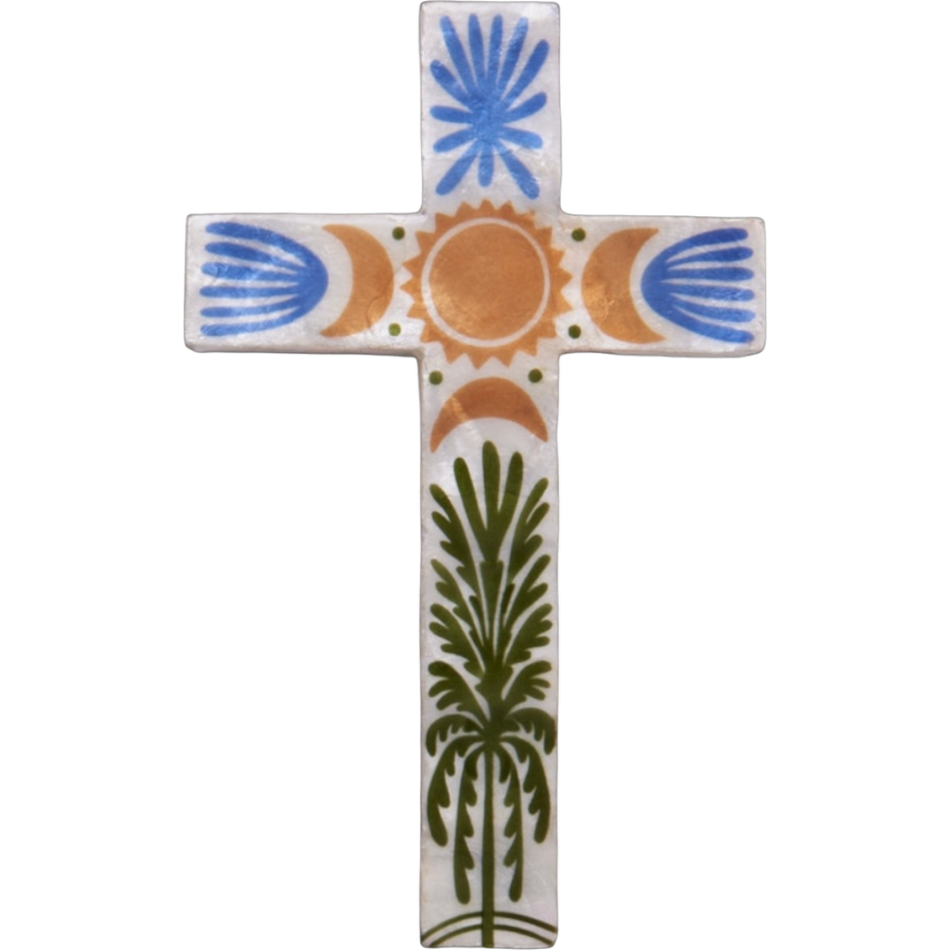Tulum Cross Large Green Palm