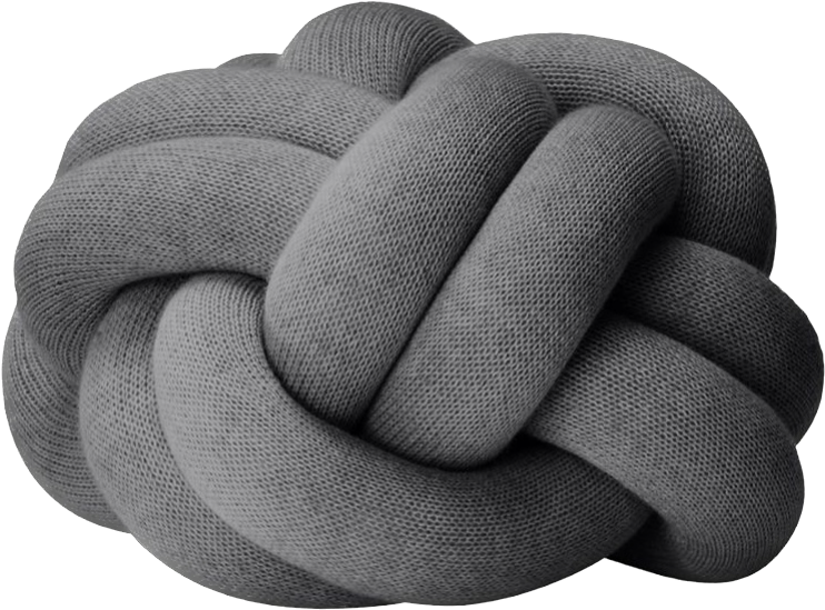 Grey Knot Cushion