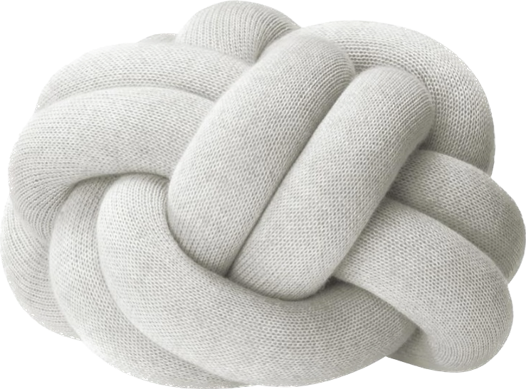 Light Grey Knot Cushion