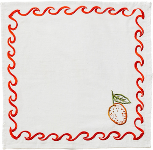 Mixed Surf Embroidered Linen Napkins - Set of 6