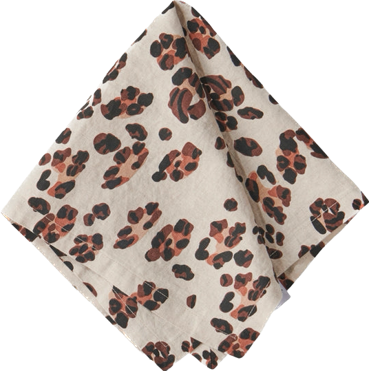 Leopard Linen Napery - Set of 4