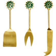Load image into Gallery viewer, Petal Emerald Cheese Knife Set
