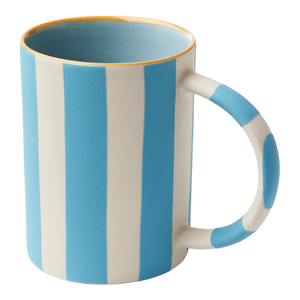 Happy Stripe Blue Mug